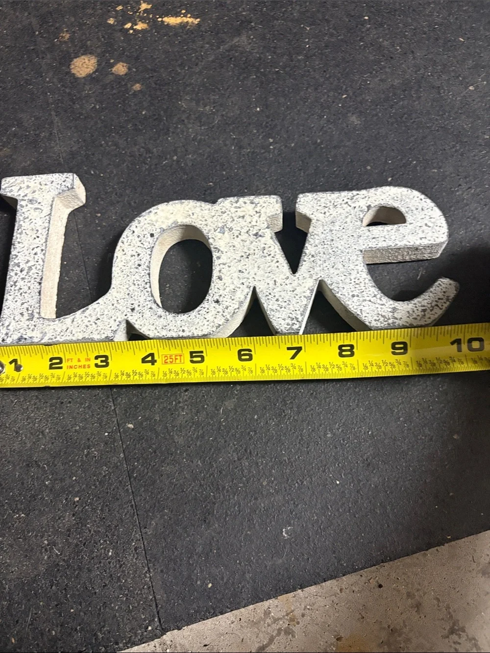 LOVE Decorative Wall Accent - Distressed White Home Wall Decor